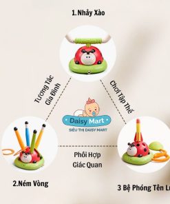 Bộ đồ chơi vận động ngoài trời bọ rùa có điều khiển 3 trong 1
