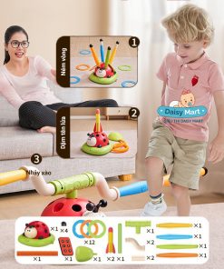 Bộ đồ chơi vận động ngoài trời bọ rùa có điều khiển 3 trong 1