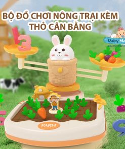Bộ đồ chơi nông trại kèm cân thỏ cân bằng
