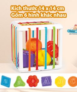 Đồ chơi ốc sên thả hình khối, ốc sên montessori 5 trong 1