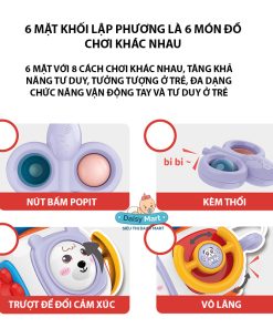 Hộp đồ chơi bận rộn Montessori 8 trong 1 luyện tay và trí não