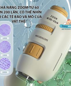 Đồ chơi kính hiển vi, kính hiển vi x60~ x200 lần, kính hiển soi vi tế bào