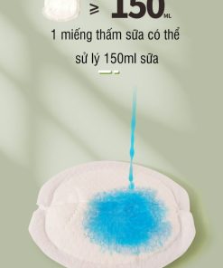Miếng lót thấm hút sữa 100 miếng, tấm lót thấm sữa khô ráo gấp 20 lần