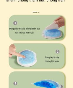 Miếng lót thấm hút sữa 100 miếng, tấm lót thấm sữa khô ráo gấp 20 lần