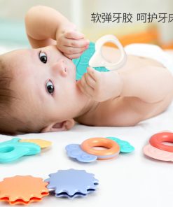 Đồ chơi xúc xắc gặm nướu 7 - 10 chi tiết, gặm nướu silicone giảm ngứa răng ở trẻ