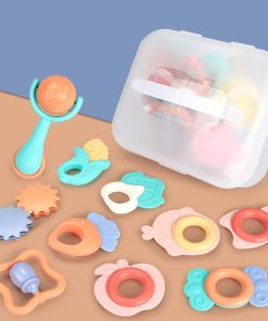 Đồ chơi xúc xắc gặm nướu 7 - 10 chi tiết, gặm nướu silicone giảm ngứa răng ở trẻ
