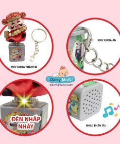 Móc khóa thần tài, móc khóa ngũ linh thần tài, 5 vị thần tài ngũ lộ Tiếng Việt