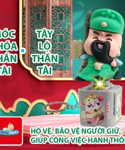 Móc khóa thần tài, móc khóa ngũ linh thần tài, 5 vị thần tài ngũ lộ Tiếng Việt