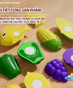 Bộ đồ chơi cắt hoa quả, nấu ăn cho em hình quả táo 19 chi tiết