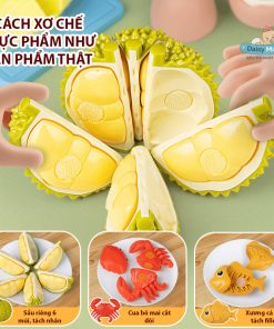 Bộ đồ chơi cắt hoa quả, nấu ăn cho em hình quả táo 19 chi tiết