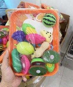 Túi đồ chơi cắt hoa quả, túi cắt hoa quả kèm dụng cụ, khay lớn