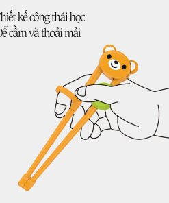 Đũa tập gắp cho trẻ em, đũa tập gắp có kẹp gỗ trợ