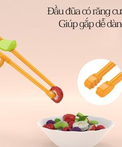 Đũa tập gắp cho trẻ em, đũa tập gắp có kẹp gỗ trợ
