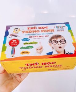 Thẻ học thông minh song ngữ 16 chủ đề, 416 thẻ flash card 10x7 cm