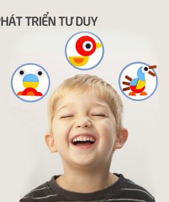 Đồ chơi xếp hình gỗ montessori 39 con vật, đồ chơi phát triển tư duy và tưởng tượng