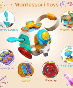 Hộp đồ chơi bận rộn Montessori 10 trong 1 luyện tay và trí não