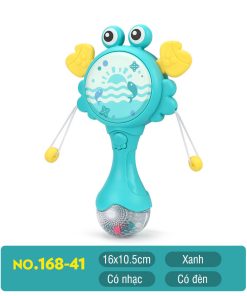 Xúc xắc lục lạc con cua có đèn và nhạc cho trẻ em