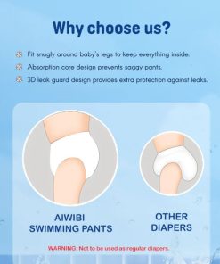 Tã/Bỉm quần bơi Aiwibi, bỉm đi biển trẻ em