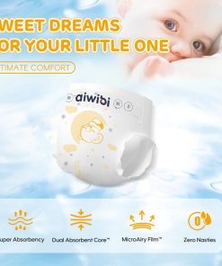 Tã/Bỉm Aiwibi ban đêm, thoải mái, thấm hút nhiều, làm khô nhanh