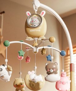 Đồ chơi treo nôi điều khiển từ xa có đèn, nhạc, xoay 360 độ