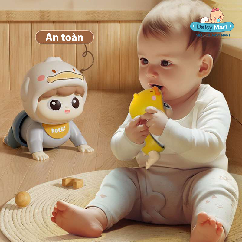 đồ chơi bé bò có chất liệu nhựa an toàn cho trẻ, không bong chóc sơn hay sử dụng hóa chất