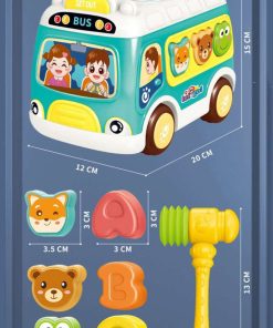 Đồ chơi xe buýt đập chuột đa chức năng