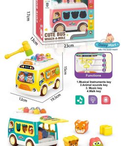 Đồ chơi xe buýt đập chuột đa chức năng