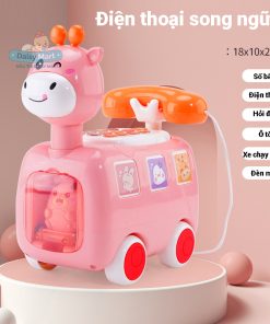 Đồ chơi điện thoại hươu cao cổ kết hợp ô tô