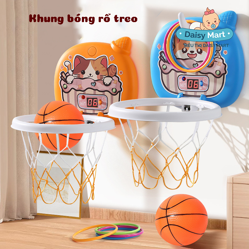 bóng rổ treo tường chó và mèo (11) bóng rổ treo tường hình thú