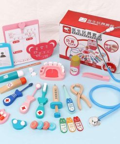 Bộ đồ chơi bác sĩ gỗ, đồ chơi giả lập bác sĩ, nha sĩ