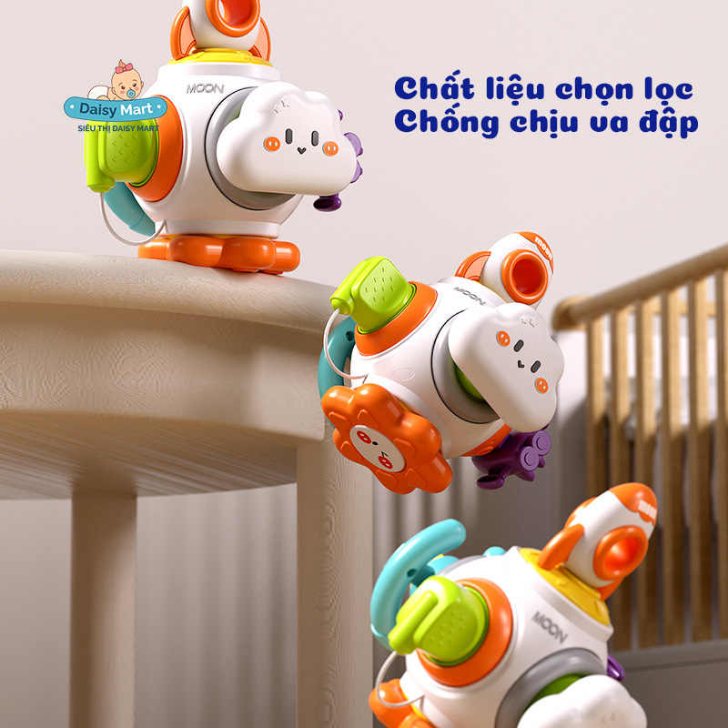 Khối bận rộn tên lửa 6 trong 1 (5) Khối Bận Rộn Tên Lửa Du Hành Vũ Trụ 6 trong 1 – Trạm Kỹ Năng Di Động Cho Bé