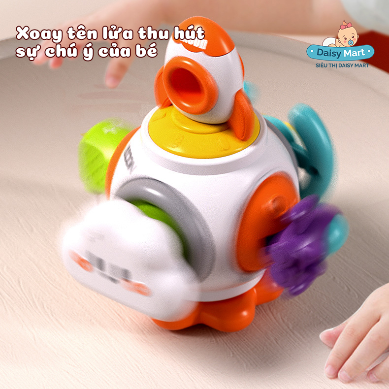 Xoay khối tên lửa với đồ chơi bận rộn