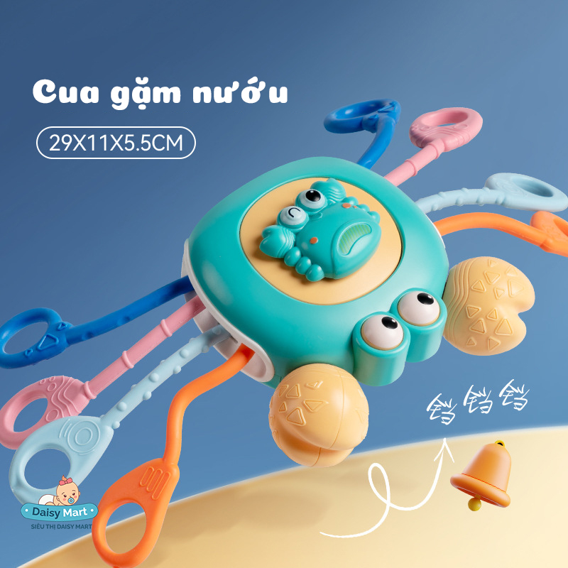 đồ chơi cua gặm nướu, cua rút dây