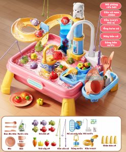 Đồ chơi bàn câu cá dưới nước - Công viên nước 7 trong 1, bàn rửa bát