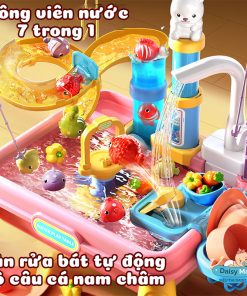 Đồ chơi bàn câu cá dưới nước - Công viên nước 7 trong 1, bàn rửa bát