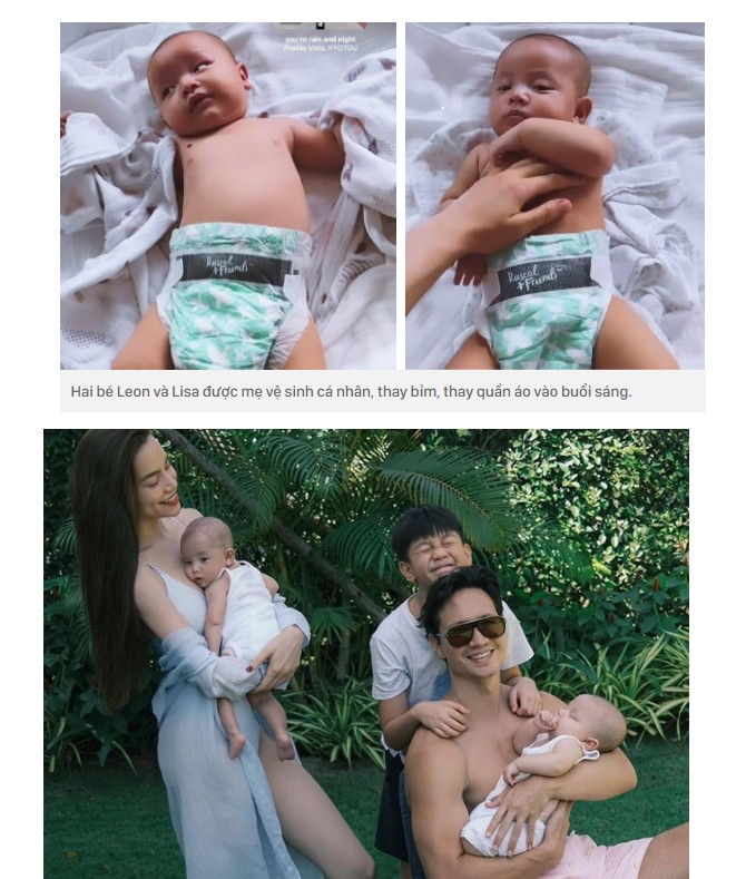 Hà Hồ lựa chọn bỉm Rascal cho 2 bé