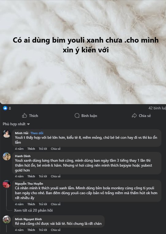 review bỉm youli xanh