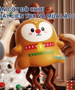Bạch tuộc Giáng Sinh chạy dây cót: Quà Noel Vui Nhộn