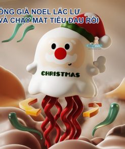 Bạch tuộc Giáng Sinh chạy dây cót: Quà Noel Vui Nhộn