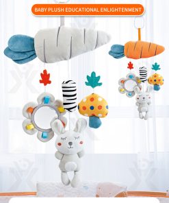 Đồ chơi treo xe đẩy, treo ô tô bằng bông có còi và chuông