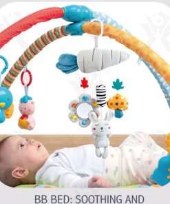 Đồ chơi treo xe đẩy, treo ô tô bằng bông có còi và chuông