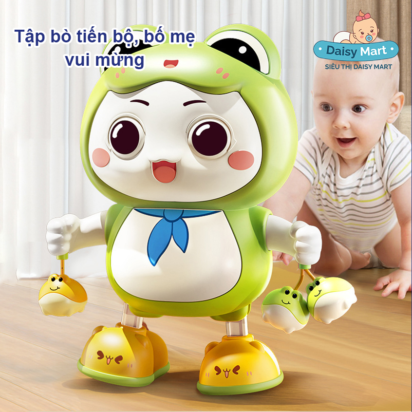 Đồ chơi ếch nhảy nhót thu hút trẻ tập bò