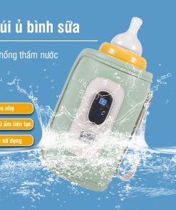 Túi Ủ Sữa Cầm Tay Hiển Thị Nhiệt Độ, Túi Ủ Bình Sữa Di Động