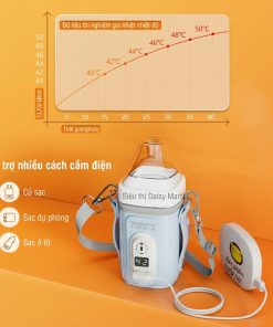 Túi ủ bình sữa, hâm sữa cầm tay cho bình Hegen