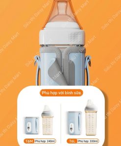 Túi ủ bình sữa, hâm sữa cầm tay cho bình Hegen