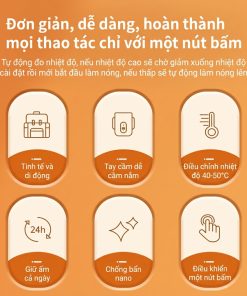Túi ủ bình sữa, hâm sữa cầm tay cho bình Hegen