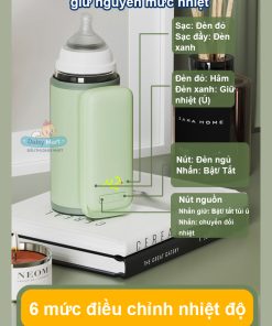 Hướng dẫn sử dụng túi ủ bình sữa tích điện cầm tay cao cấp có đèn ngủ