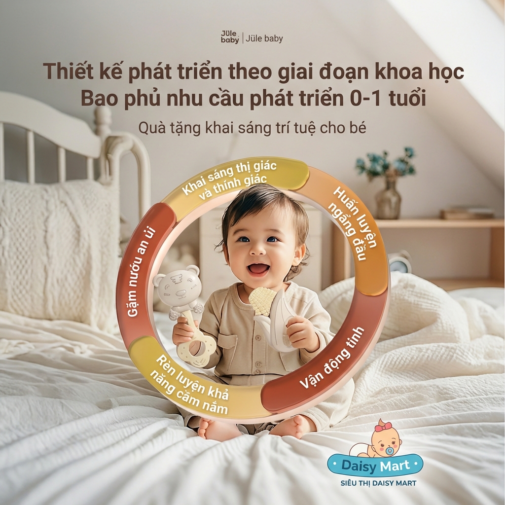 hộp quà tặng thôi nôi, đầy tháng dành cho trẻ sơ sinh từ 0 - 1 tuổi, ngôn ngữ tiếng anh (4) Hộp quà tặng cho trẻ sơ sinh giúp phát triển theo các giai đoạn một cách khoa học