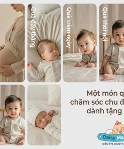 Hộp quà tặng đầy tháng, thôi nôi cao cấp cho trẻ sơ sinh 11 món