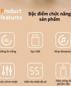 Túi Ủ Tích Điện 5800mAh Kèm Loa Bluetooth Tích Hợp Phát Nhạc White Noise